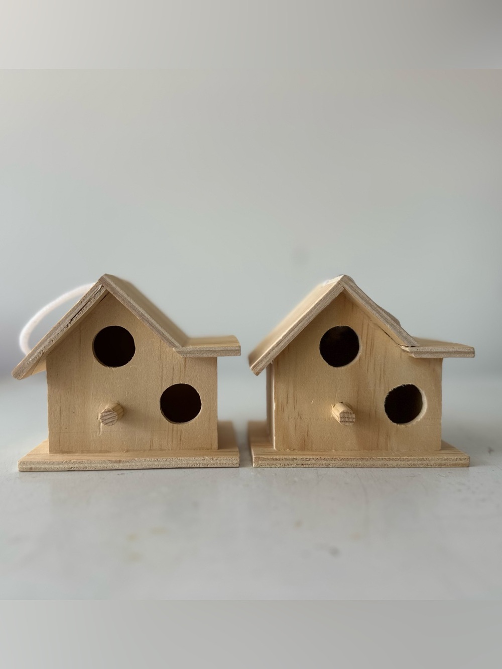 Park Lane Natural Wood Birdhouse Pair